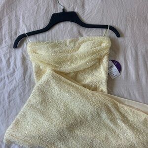 Elegant Cream Beaded Dress